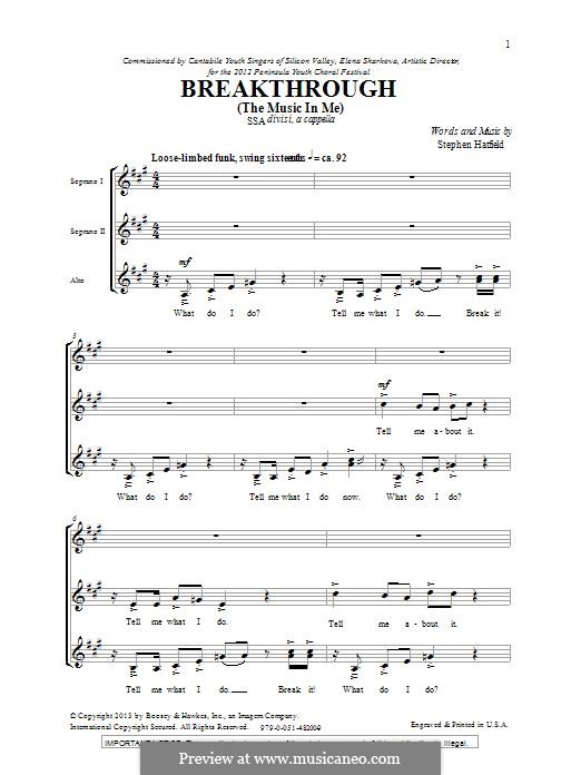 Breakthrough by S. Hatfield - sheet music on MusicaNeo