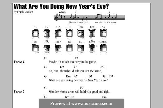 What are You Doing New Year's Eve? by F. Loesser - sheet music on MusicaNeo