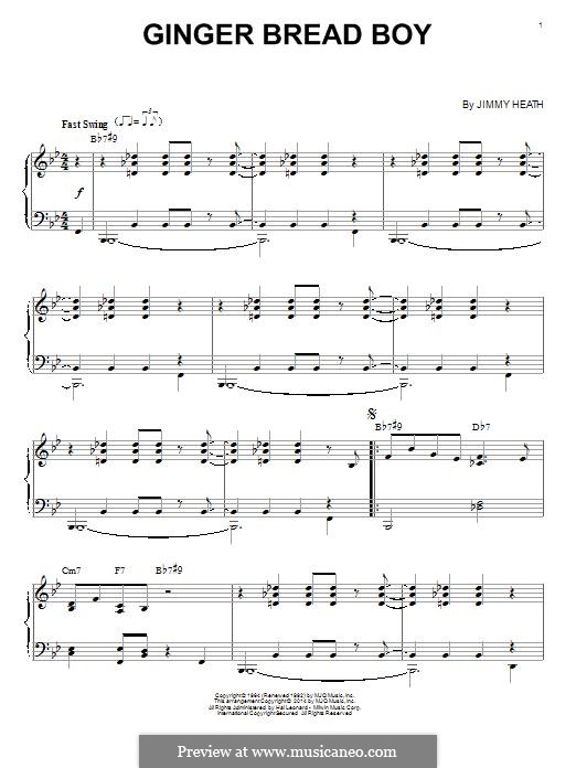 Ginger Bread Boy: For piano by Jimmy Heath