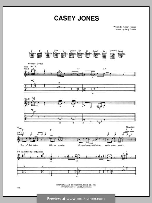 Candyman (Grateful Dead): For guitar with tab by Jerry Garcia, Robert Hunter