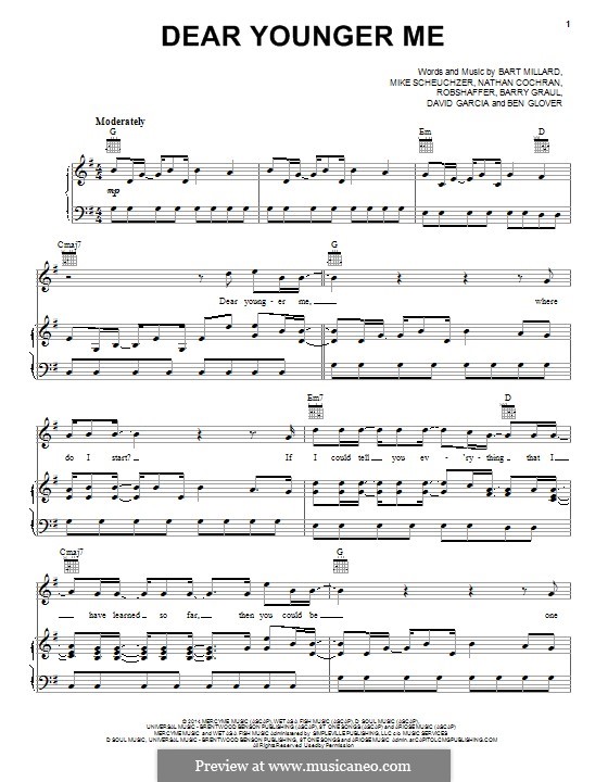 Dear Younger Me (MercyMe) by B. Graul, B. Millard, B. Glover, M ...