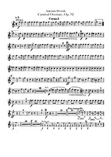 Carnival, B.169 Op.92: Horns parts by Antonín Dvořák