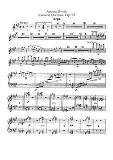 Carnival, B.169 Op.92: Harp part by Antonín Dvořák