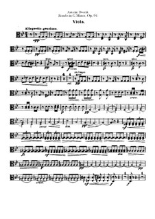 Rondo in G Minor, B.181 Op.94: Viola part by Antonín Dvořák
