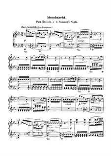 No.5 Mondnacht (Moonlight Night): For piano by Robert Schumann