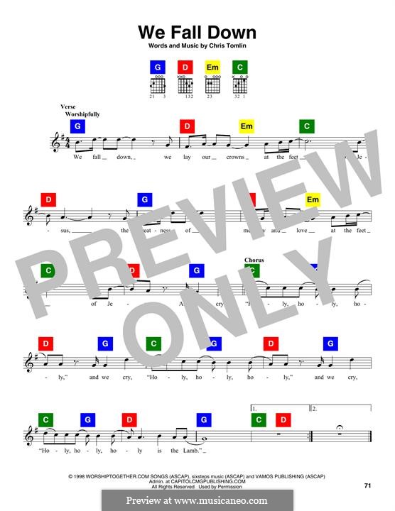 We Fall Down: Melody line by Chris Tomlin