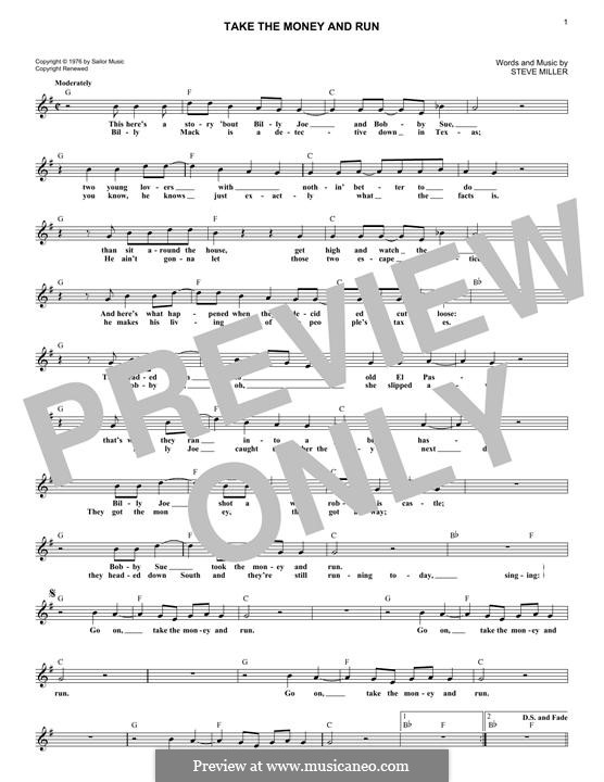 Take The Money And Run Steve Miller Band By S Miller On MusicaNeo Take the money and run steve miller band by s miller on musicaneo