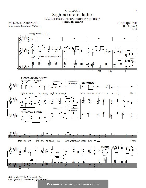 sigh no more ladies