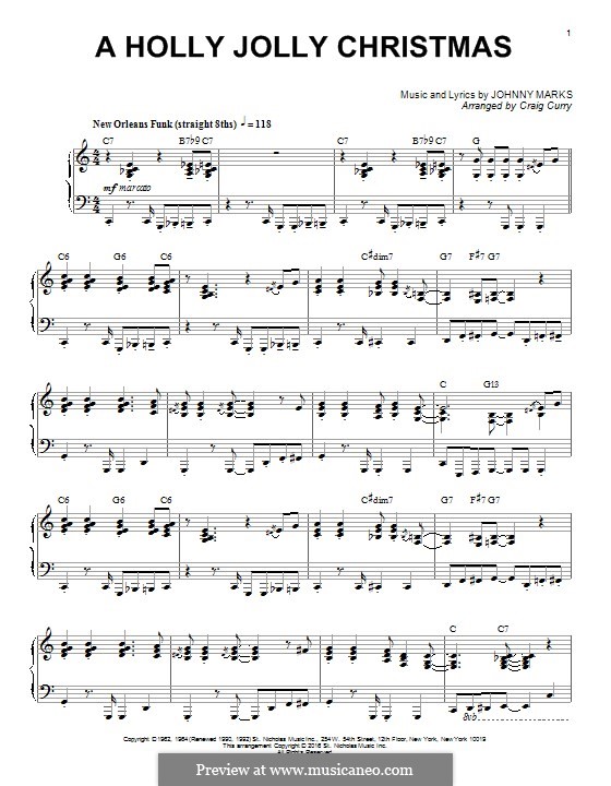 Piano version: For a single performer by Johnny Marks