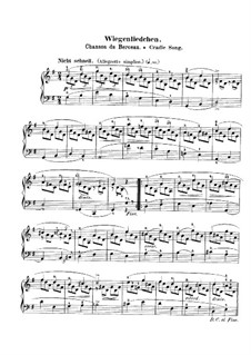 Album Leaves, Op.124: No.6 Wiegenliedchen (Cradle Song) by Robert Schumann