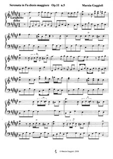 Serenatas, Op.11: Serenata No.5 in Fa Diesis Maggiore by Marzia Gaggioli