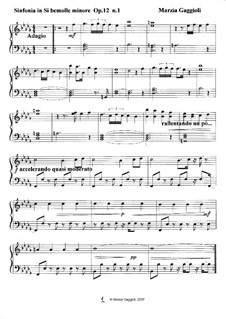 Sinfonias, Op.12: Sinfonia No.1 in Si Bemolle Minore by Marzia Gaggioli