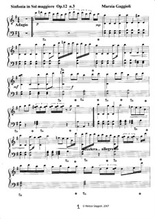 Sinfonias, Op.12: Sinfonia No.3 in Sol Maggiore by Marzia Gaggioli