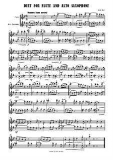 Duet for Flute and Saxophone: Duet for Flute and Saxophone by Kevin Riley