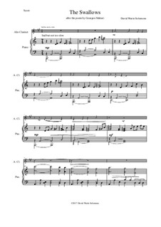 The Swallows: For alto clarinet and piano by David W Solomons