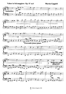 Valzers, Op.15: Valzer No.4 in Sol Maggiore by Marzia Gaggioli