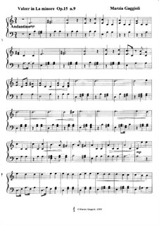 Valzers, Op.15: Valzer No.9 in La Minore by Marzia Gaggioli