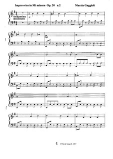 Improvvisos, Op.20: Improvviso No.2 in Mi Minore by Marzia Gaggioli