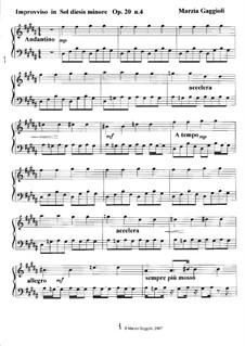 Improvvisos, Op.20: Improvviso No.4 in Sol Diesis Minore by Marzia Gaggioli