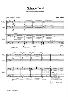 Nubes - Cloud for piano trio: Nubes - Cloud for piano trio by Hans Bakker