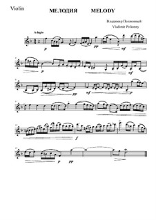 Melody for violin and piano: Violin part by Vladimir Polionny