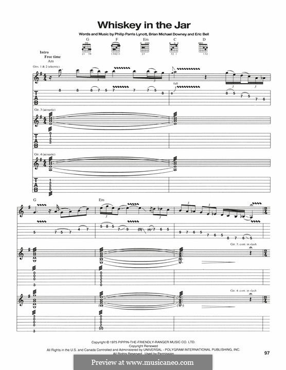 Whiskey in the Jar (Metallica) by B. Downey, E. Bell, Phil Lynott on