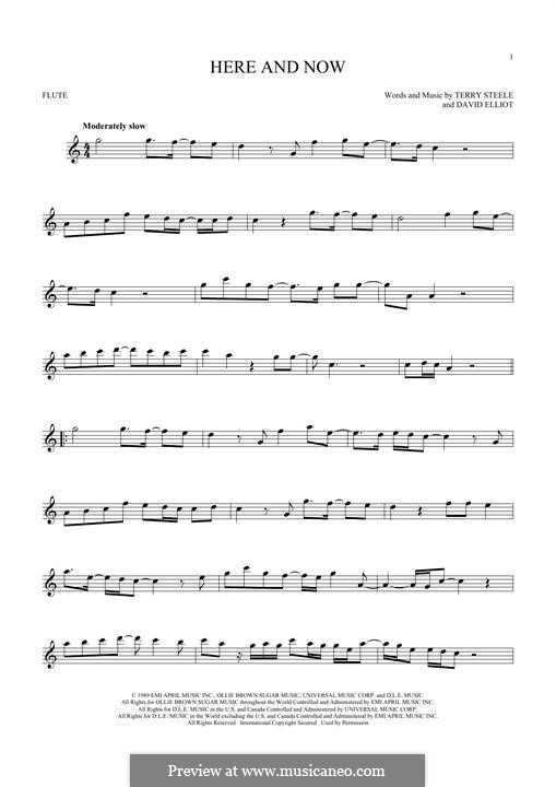 Here and Now (Luther Vandross): For flute by David Elliot, Terry Steele