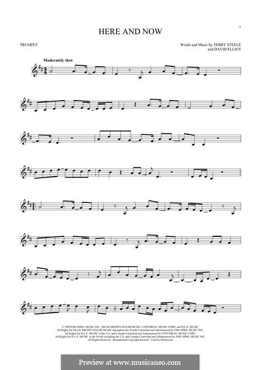 Here and Now (Luther Vandross): For trumpet by David Elliot, Terry Steele