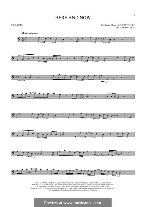 Here and Now (Luther Vandross): For trombone by David Elliot, Terry Steele