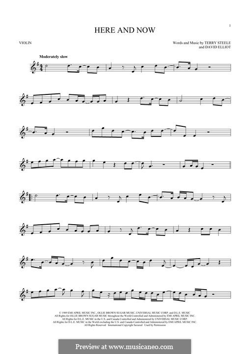 Here and Now (Luther Vandross): For violin by David Elliot, Terry Steele