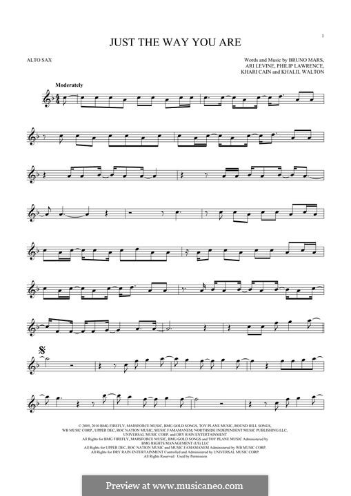 Instrumental version: For alto saxophone by Ari Levine, Khalil Walton, Khari Cain, Bruno Mars, Philip Lawrence