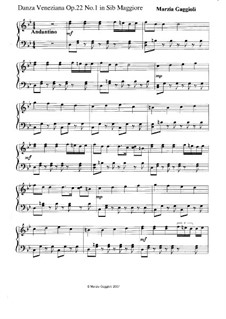 Danza Venezianas, Op.22: Danza Veneziana No.1 in Si Bemolle Maggiore by Marzia Gaggioli
