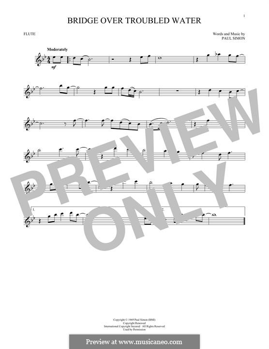 Bridge Over Troubled Water by P. Simon sheet music on MusicaNeo