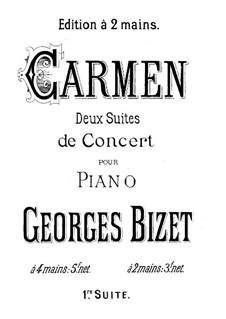 First Suite: Piano score by Georges Bizet