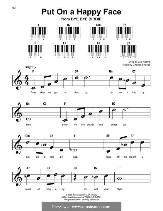 Put on a Happy Face: Melody line by Charles Strouse