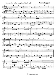 Improvvisos, Op.27: Improvviso No.3 in Sol Maggiore by Marzia Gaggioli
