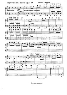 Improvvisos, Op.27: Improvviso No.6 in La Minore by Marzia Gaggioli