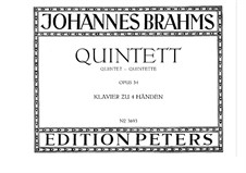 Piano Quintet in F Minor, Op.34: Versio for piano four hands by Johannes Brahms