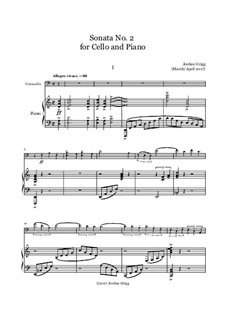 Sonata No.2 for Cello and Piano: Sonata No.2 for Cello and Piano by Jordan Grigg