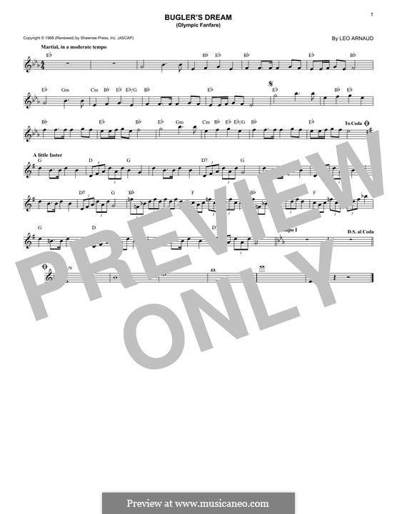 Bugler's Dream (Olympic Fanfare): Melody line by Leo Arnaud