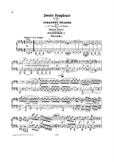 Complete set: Version for two pianos eight hands by Johannes Brahms