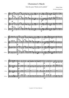 March of Chernomor: For recorder quartet by Mikhail Glinka