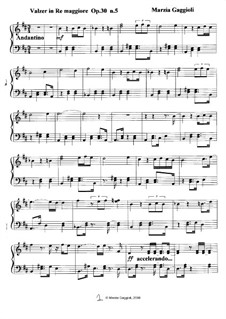 Valzers, Op.30: Valzer No.5 in Re Maggiore by Marzia Gaggioli