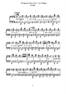 Dance No.7 in F Major: First part, Second part by Johannes Brahms