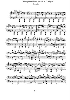 Dance No.18 in D Major: First part, Second part by Johannes Brahms