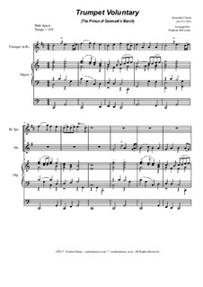 Prince of Denmark's March (Trumpet Voluntary): Duet for Bb-trumpet and french horn - organ accompaniment by Jeremiah Clarke