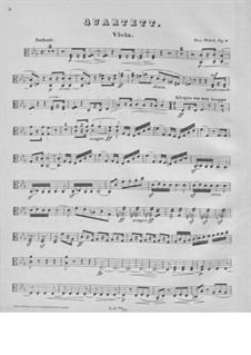 String Quartet No.1 in C Minor, Op.9: Viola part by Max Bruch