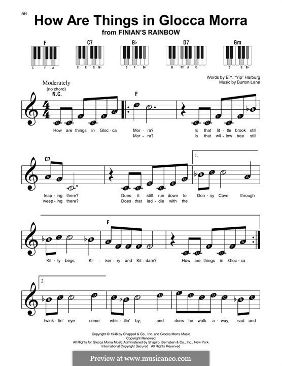 How are things in glocca morra by b lane sheet music on musicaneo