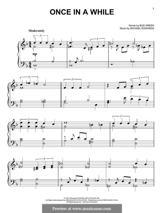 Once in a While: For piano by Michael Edwards