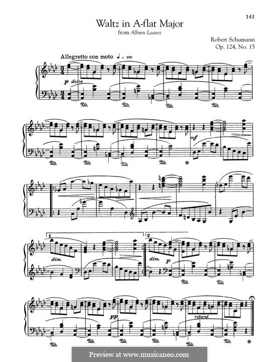 Album Leaves, Op.124: No.15 Waltz by Robert Schumann